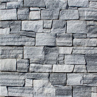 หินหุ้ม Quartzite Deco สีเทาสำหรับผนัง JRN-050