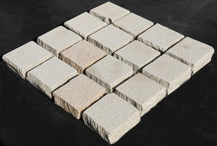 Beige Color Granite Cobble Paving Stone JRCP-O24